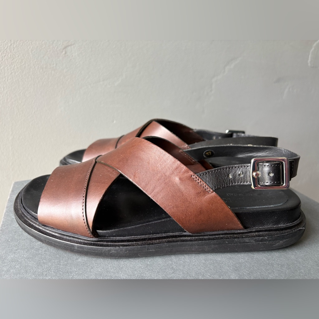 Marni Brown Leather Sandals ~ Size 37